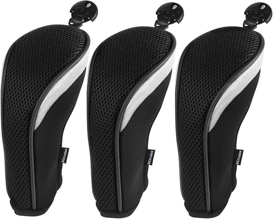 Andux Golf Hybrid Club Head Covers with Dial No. Tag Pack of 3 (All The Same Size)