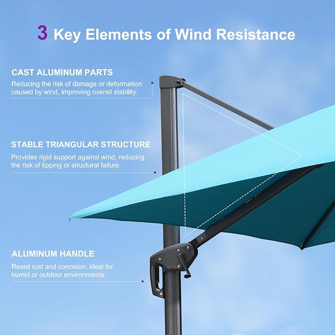 PURPLE LEAF Patio Umbrella for Patio - Image 9