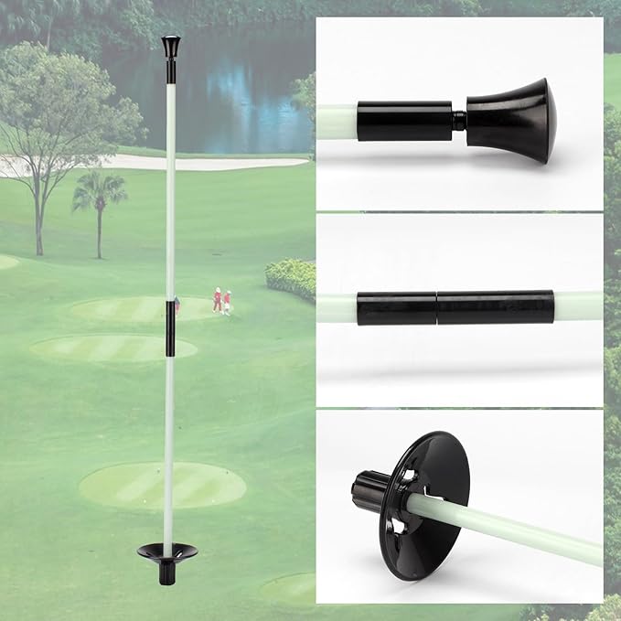 Golf Flagstick, Golf Pole Pin Flagpole Portable Detachable Design, Practice Putting Green Flag Stick for Yard Club, Backyard GolfCourse 3FT Heights Available, 3 Pack