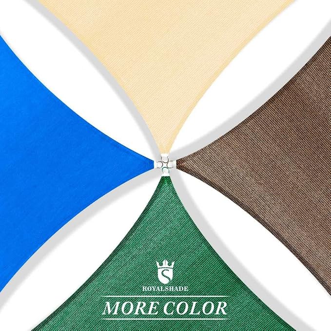Royal Shade 23' x 24' Custom Size Turquoise Rectangle Sunshade Sail - Image 9