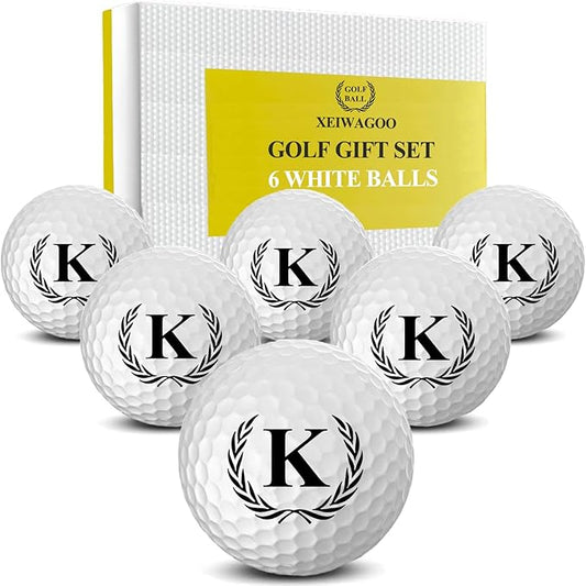 Golf Gifts for Men, Unique Initial on Personalized Golf Balls (6 Balls)