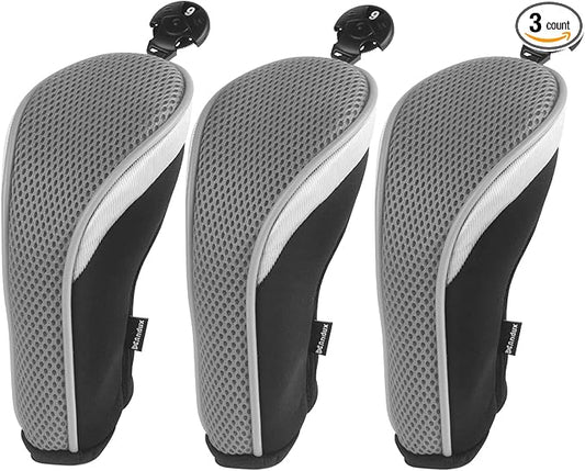 Andux Golf Hybrid Club Head Covers with Dial No. Tag Pack of 3 (All The Same Size)