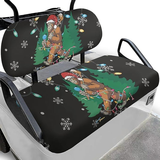 Fashion Print Golf Cart Seat Covers 2 Passenger Golf Cart Backrest Cover Golf Cart Seat Towel Gift for Friends