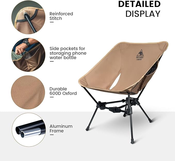 ONETIGRIS Tigerblade Camping Chair, Lightweight Folding Backpacking Hiking Chair - Image 6