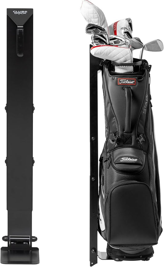Wall Mount PRO Golf Bag Stand for Storage, Golf Storage Organizer for Garage, Club Dock for Golfing Bag