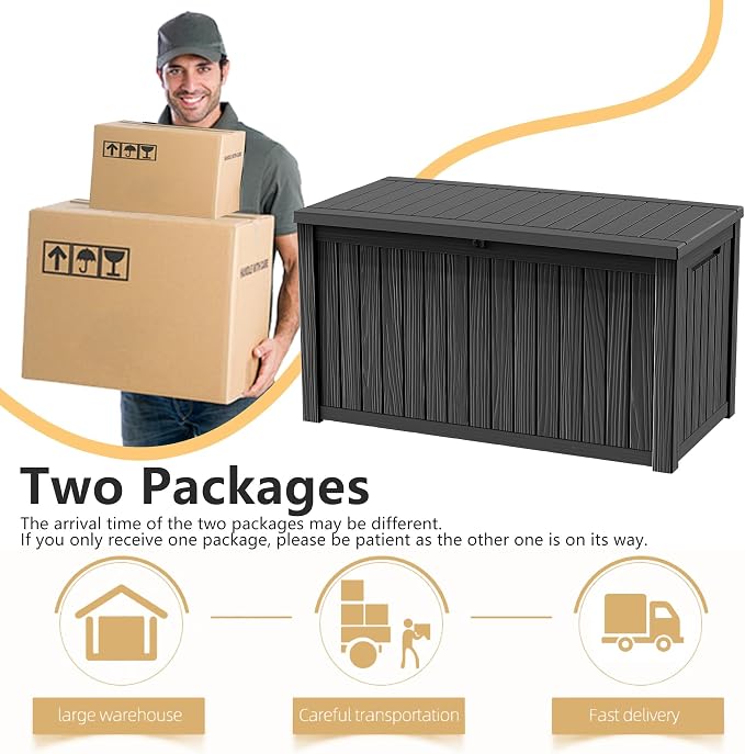 180 Gallon Outdoor Storage Box, Large Resin Deck Box - Image 8