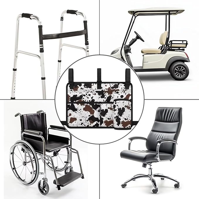 Golf Cart Rear Seat Organizer Storage Bag Large Capacity Golf Cart Accessory for Club Car, Wheelchair and Walker