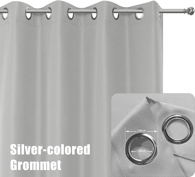 BONZER Outdoor Curtains for Patio Waterproof Thick Privacy | Extra Wide Grommet - Image 2