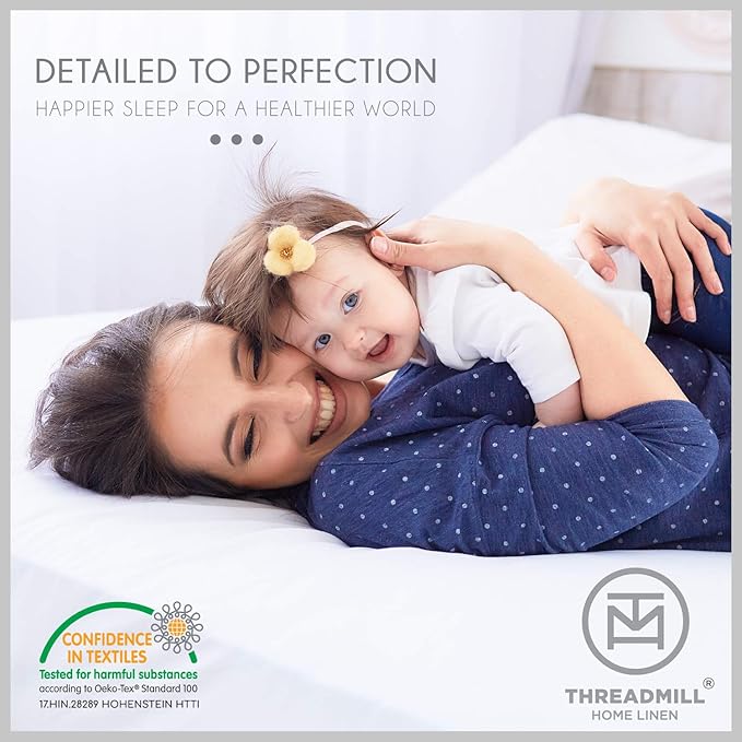 Threadmill Twin Bed-Sheets - 800 Thread Count Jacquard Celine Dark Grey, 100% Natural Cotton 3 Piece Striped Bed Set, Extra Long Staple Cotton, Comfy Damask Sheets with Elasticized Deep Pocket