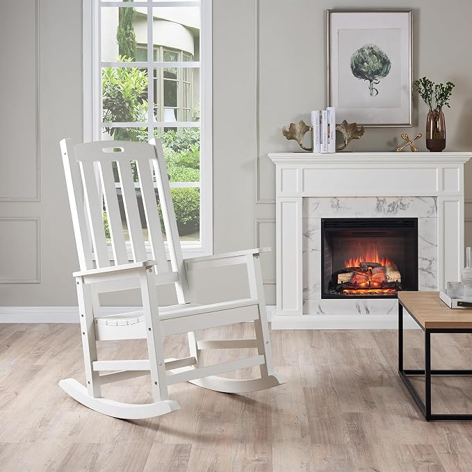Outdoor Rocking Chairs Set of 2, Oversized Porch Rocker | Weather Resistant - Image 8