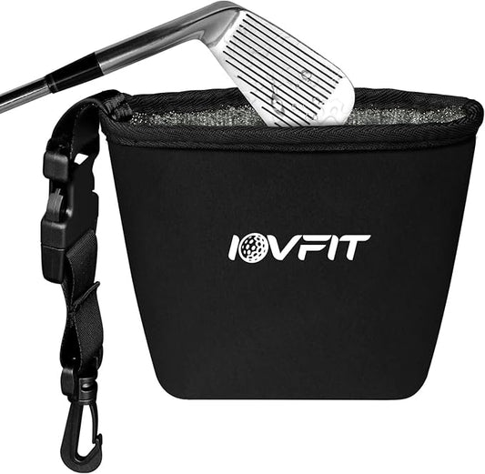 Golf Club and Golf Ball Cleaning Bag，Portable Waterproof Club Cleaner with Detachable Clip, Quick Dirt & Grass Removal, Compact Design for Golfers