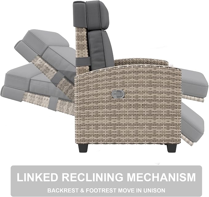 Outdoor Recliner Chair, Reclining Patio Chairs - Image 4