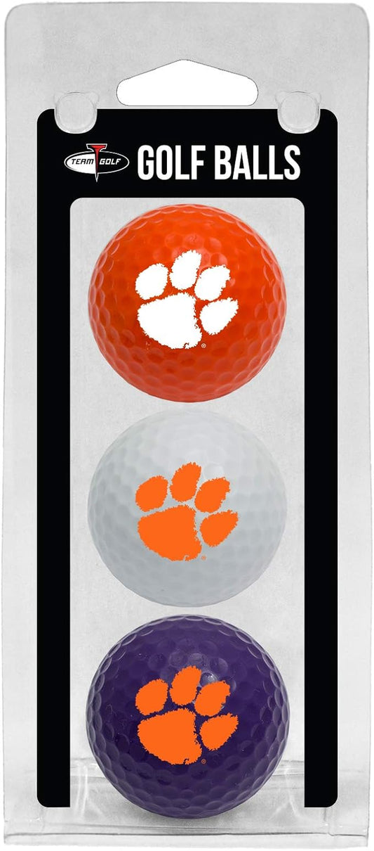 Team Golf NCAA Regulation Size Golf Balls, 3 Pack, Full Color Durable Team Imprint
