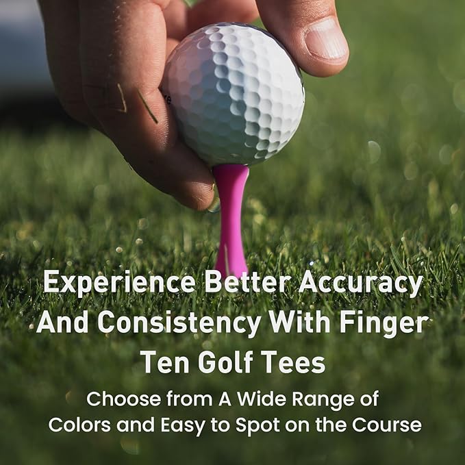 FINGER TEN Plastic Golf Castle Tees Step Down Unbreakable Mixed or Same Height Value 100 Count, 2 3/4, 2 1/4, 2, 1 3/4, 1 1/2 Inch Length Colorful for Practice
