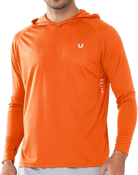 NORTHYARD Men's UPF 50+ Hoodie Shirts Long Sleeve Sun Protection Fishing Swim Beach UV SPF Rash Guard Quick Dry Lightweight