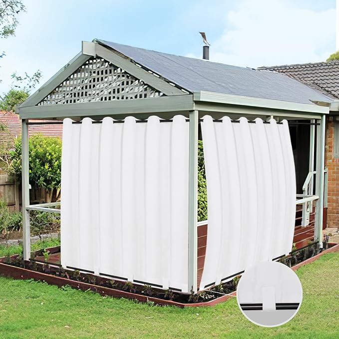 Easy-Going Outdoor Curtains for Patio 1 Panel, 110x108 inch, Weatherproof by Easy-Going
