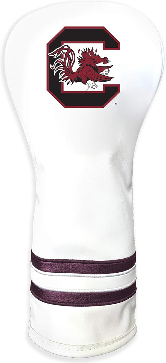 Team Golf NCAA White Vintage Fairway Golf Club Headcover, Form Fitting Design, Retro Design