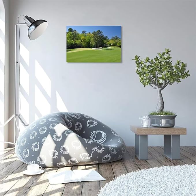 chenchenArt Augusta National Wall Art - Augusta Golf Course Wall Art for Living Room Bedroom Bathroom - Augusta Golf Course Picture Poster Canvas Prints Framed Ready to Hang(28''H x 44''W)