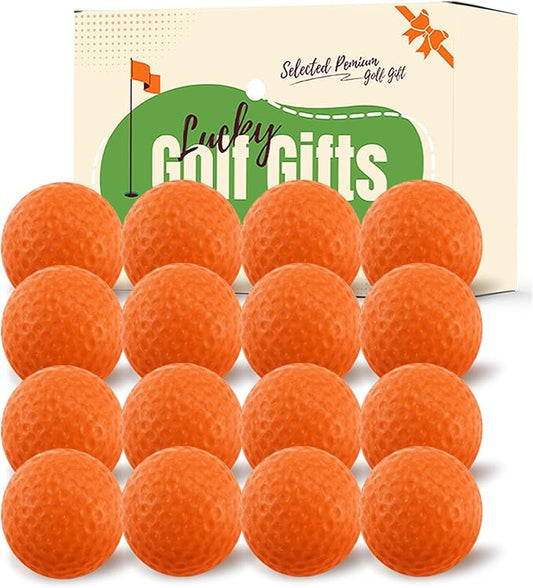 Amy Sport Practice Golf Balls Foam More Weight Value 16/32 Pack, High Density Real Feel 1/3 Distance of Regulation Golf Ball, Soft Durable for Backyard Indoor Outdoor Training