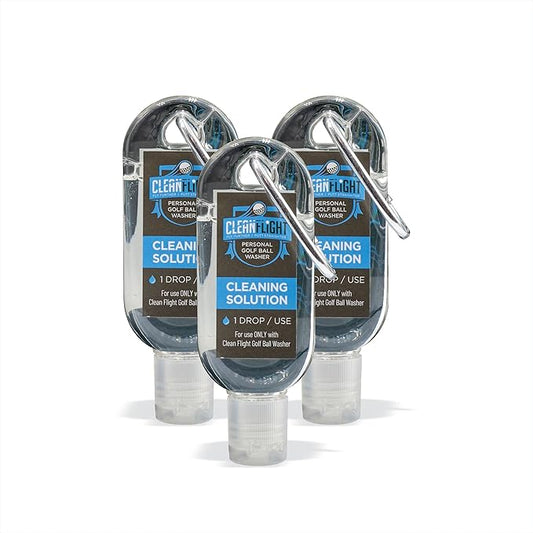 Cleaning Solution 30ml Bottles Golf Ball Washer & Club Head & Ball washers. Portable Cleaner for Golf Bag or Cart - Best Golf Accessories Gifts for Men & Women
