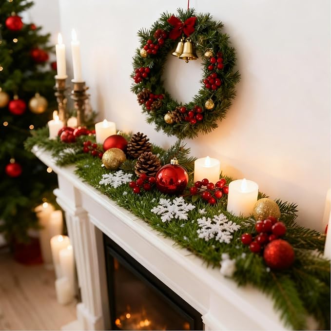 GLOBREEN Artificial Grass Table Runner 36 Inches for Christmas Mantel Decor Table Centerpiece Football Party Golf Themed Birthday Baby Shower