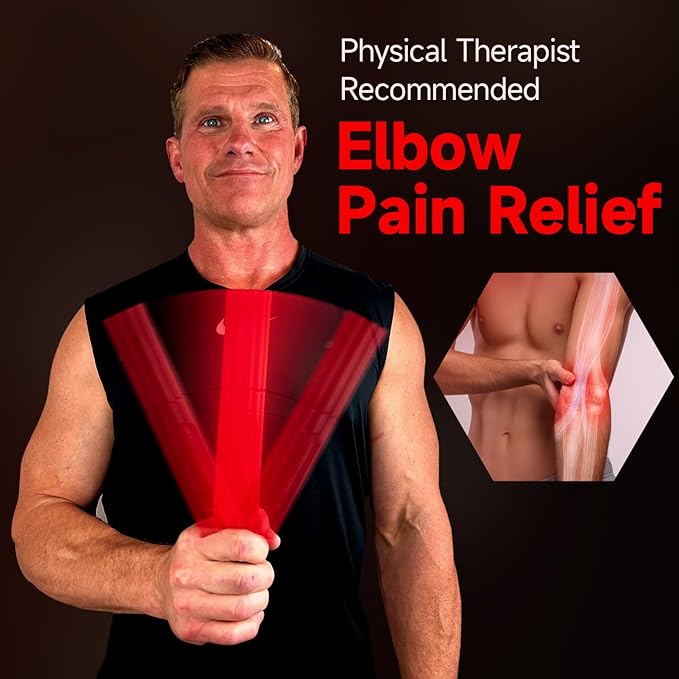 FitBeast Flex Therapy Bar, Tennis Elbow Therapy Bar - Ideal for Relieve Tendonitis Pain & Improve Grip Strength, Fitness Resistance Bar for Golfers Elbow & Tendinitis, Twist Bar for Physical Therapy