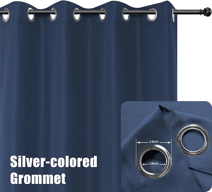 BONZER Outdoor Curtains for Patio Waterproof Thick | Privacy Wide Grommet Light - Image 2