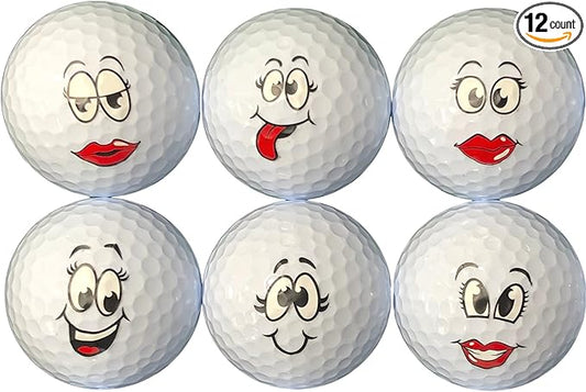 Golfdotz - USGA Rule Conforming Golf Ball Markers, Golf Ball Stickers for Marking Balls, No More Smearing from Stamps, Gifts for Golfers, Dads, and Retirees, (Emoji Collection; 24-32 Count)