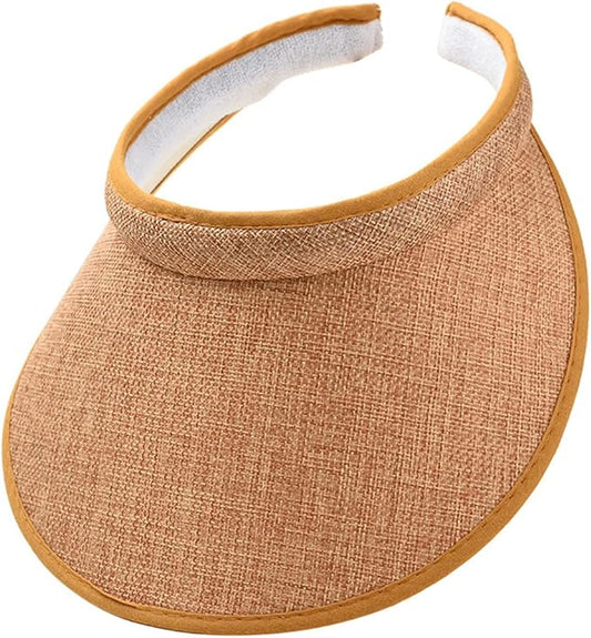 Cloth Covered Slip-On Visor for Women, Adjustable Cap Sports Sun Visors for Men