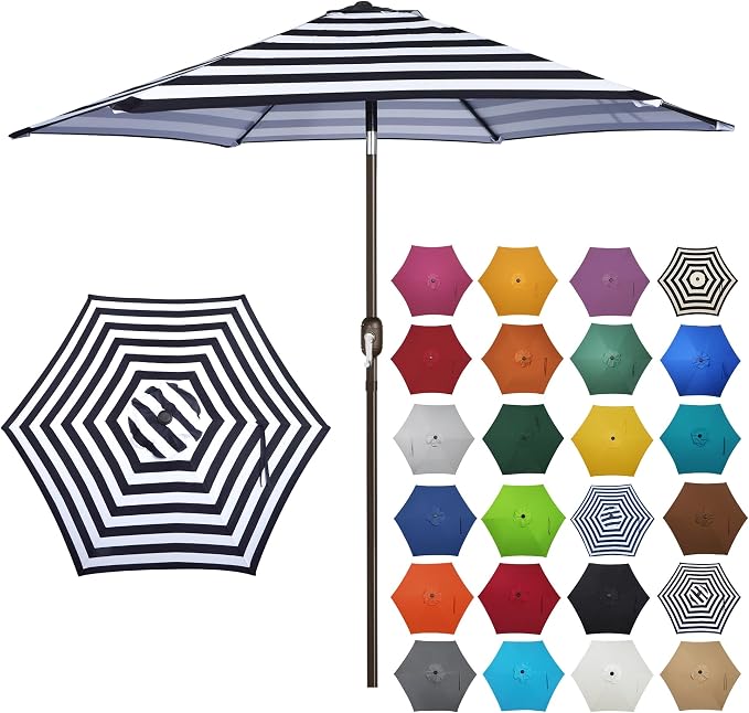 7.5 ft Patio Umbrella, Yard Umbrella, Outdoor Market Umbrella by Blissun