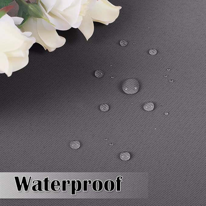 Outdoor Waterproof Curtains for Patio W100 x L84 Inch Grey, 1 Panel | Extra - Image 6