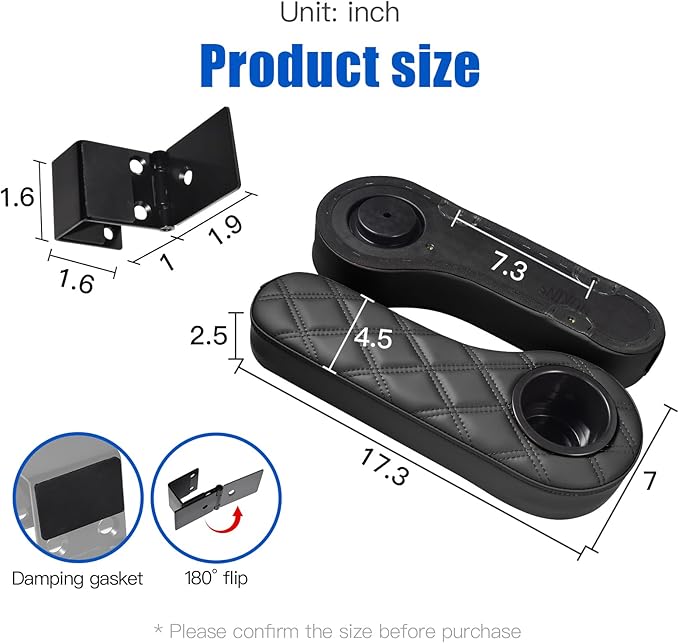 NOKINS Golf Cart Seat Covers for Club Car Precedent, Vinyl Front&Rear Seat Cover with Flip-Up Armrests kit, with Cup Holder, for 1" Square Tube (Black&Black Stitching)