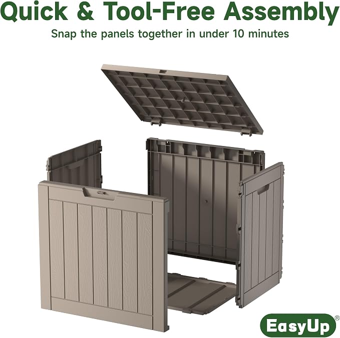 30 Gal Outdoor Storage Box Waterproof UV Resistant Deck Box | Resin storage bin - Image 4