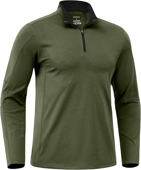 G Gradual Quarter Zip Pullover for Men Fleece Lined Sweatshirt Long Sleeve Winter Golf Shirt Mock Neck Polo Running Sweater