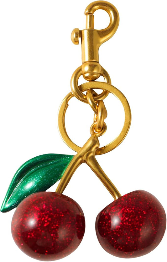 Cherry Bag Charm Purse Handbag Charm Cherry Car Accessories KeyChain Gift for Women Mothers Day Christmas Valentine