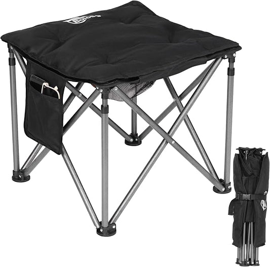 Camping Stool with Removable Padded Folding Outdoor Stool Camping Stool Padded Oversized Ottoman Camping Chair Foot Rest Camp Stool Folding Stools