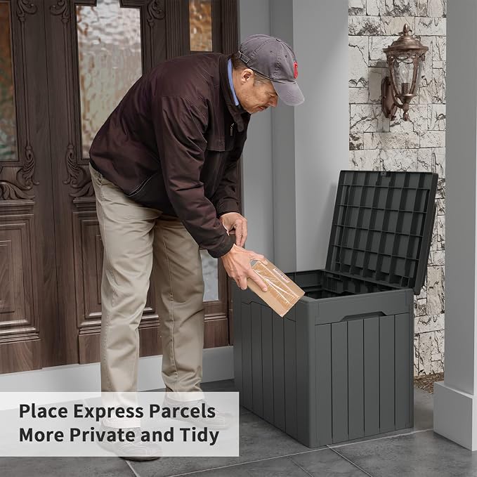 Flamaker Deck Box 31 Gallon Waterproof Resin Small Storage Box - Image 8
