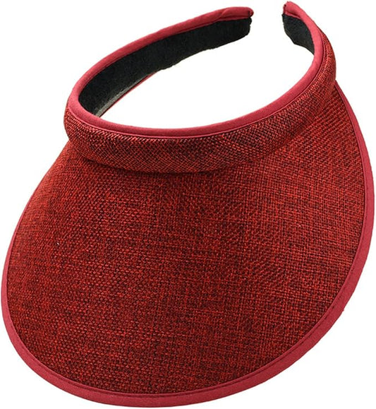 Cloth Covered Slip-On Visor for Women, Adjustable Cap Sports Sun Visors for Men