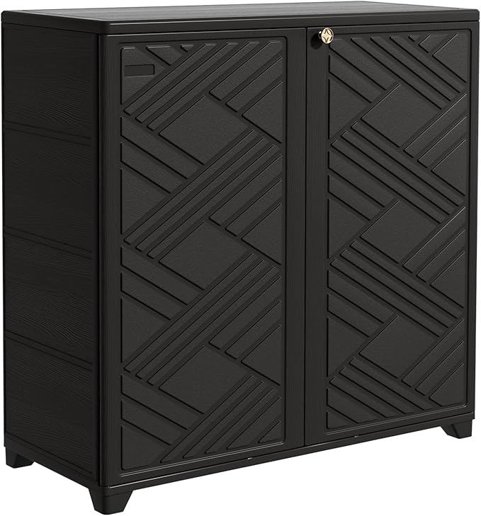 Mrosaa Storage Box Outdoor Caninet, Resin Indoor Storage Box Waterproof Outdoor by Mrosaa