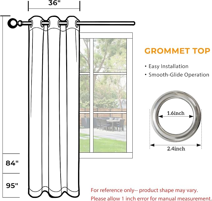 2 Panels Outdoor Stripe Curtains - Image 8
