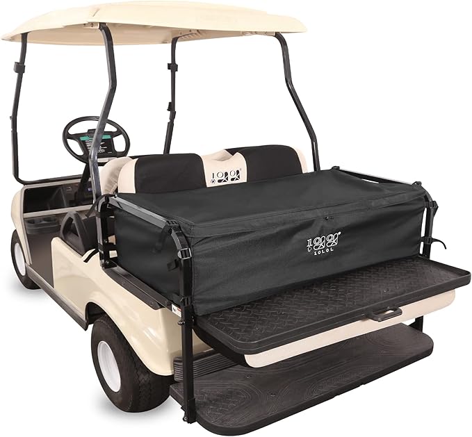 10L0L 4-Passenger Golf Cart Storage Bag, 800D PVC Dustproof Rear Bench Bag for Yamaha, EZGO, Club Car, No Drilling Required, Grocery Organizer with Secure Buckles