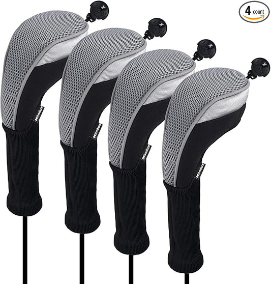 Andux 4pcs/Pack Long Neck Golf Hybrid Club Head Covers Dial No. Tag CTMT-02