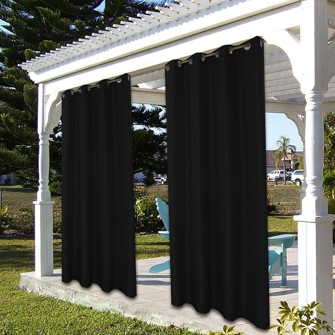 BONZER Outdoor Curtains for Patio Waterproof Thick | Privacy Grommet Light - Image 7