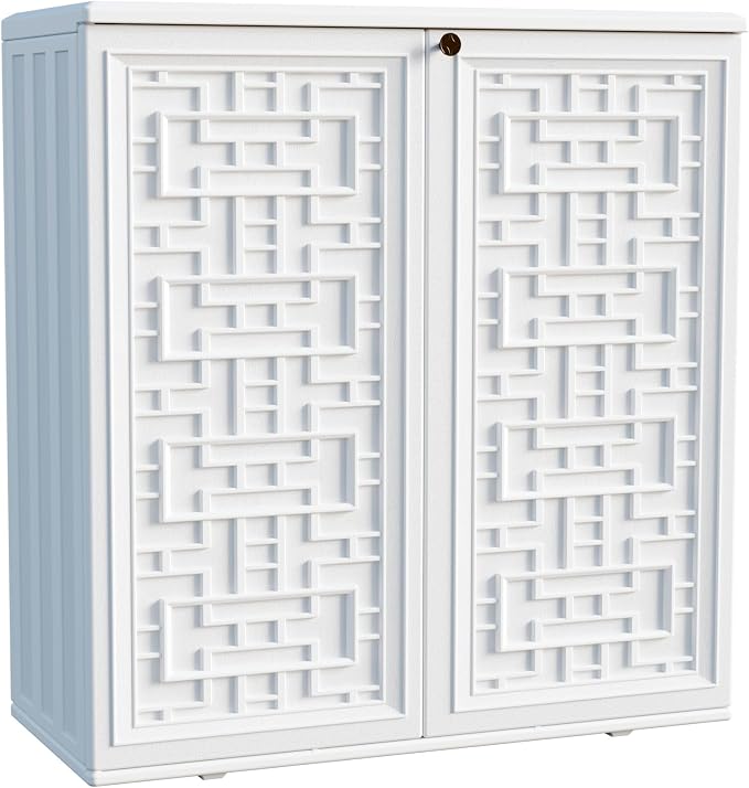 Mrosaa Indoor Outdoor Storage Cabinet Waterproof by Mrosaa