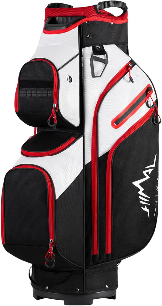 Golf Cart Bag, 15 Way Organizer Divider Top with Handles and Rain Cover