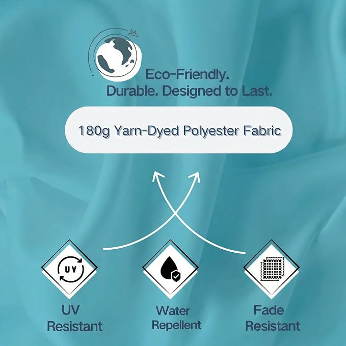 6.5' x 10' Rectangular Patio Umbrella Large Outdoor Market Umbrella w/UV - Image 5