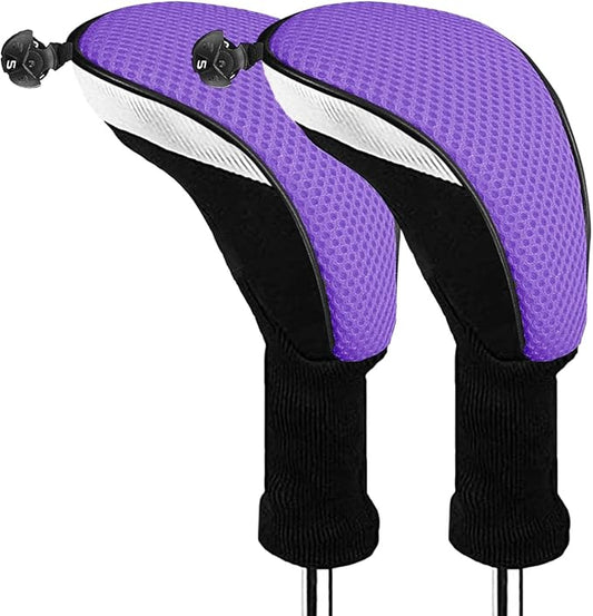 Golf Club Head Covers for Woods and Driver Hybrids Fairway Value Pack Protective Clubs Headcovers with Interchangeable No.Tags 1 3 5