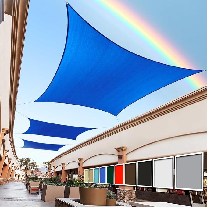 Royal Shade 11' x 11 Custom Size Blue Rectangle Sunshade Sail by RoyalShade