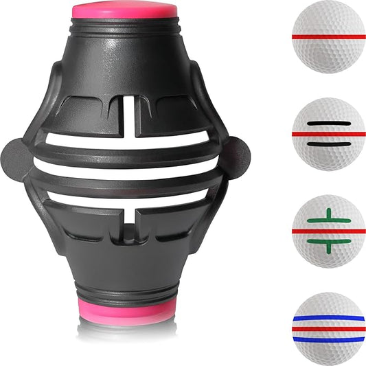 1 Pack 360° Triple Line Golf Ball Marker，Golf Ball Line Marker Tool，Golf Ball Marker Stencil，Alignment Ball Marker，Golf Accessories