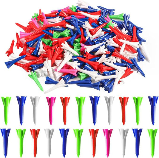 Golf Tees Plastic 1 1/2 inch Value 300 600 Pack, Upgrade More Unbreakable Bulk Stable Reduce Friction Side Spin Tee for Men Women Ladies